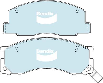 BENDIX DB1215 GCT - Kit pastiglie freno, Freno a disco www.autoricambit.com