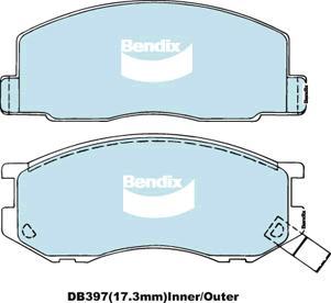 BENDIX DB397 GCT - Kit pastiglie freno, Freno a disco www.autoricambit.com