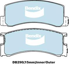 BENDIX DB290 GCT - Kit pastiglie freno, Freno a disco www.autoricambit.com