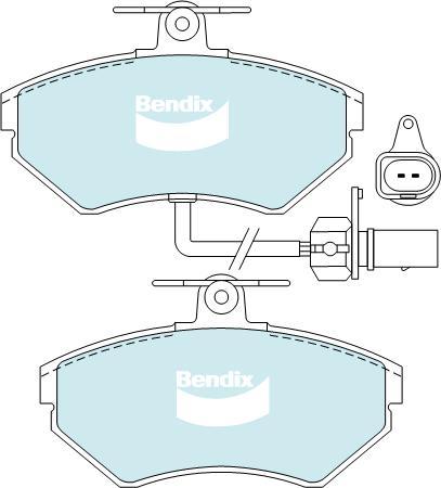 BENDIX DB2193 EURO+ - Kit pastiglie freno, Freno a disco www.autoricambit.com