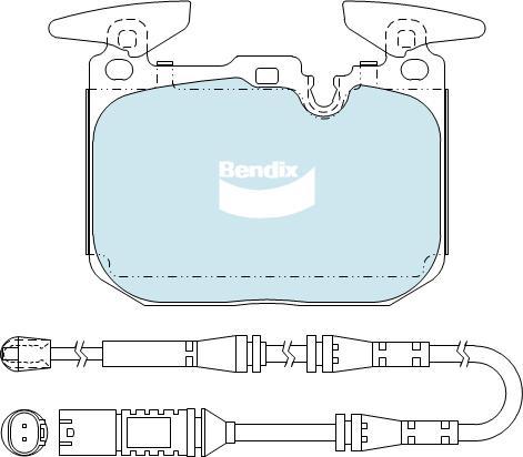 BENDIX DB2299 EURO+ - Kit pastiglie freno, Freno a disco www.autoricambit.com