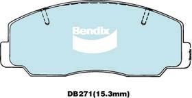 BENDIX DB271 GCT - Kit pastiglie freno, Freno a disco www.autoricambit.com