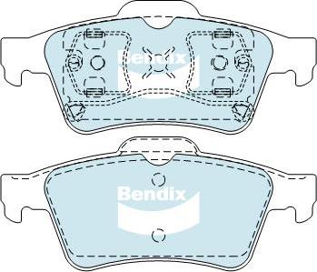 Bendix-AU DB1665 EURO+ - Kit pastiglie freno, Freno a disco www.autoricambit.com