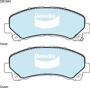 Bendix-AU DB1841 -4WD - Kit pastiglie freno, Freno a disco www.autoricambit.com