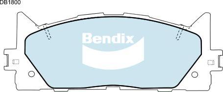 Bendix-AU DB1800 HD - Kit pastiglie freno, Freno a disco www.autoricambit.com