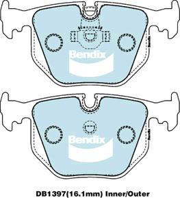 Bendix-AU DB1397 -4WD - Kit pastiglie freno, Freno a disco www.autoricambit.com