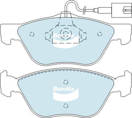 Bendix-AU DB2037 EURO+ - Kit pastiglie freno, Freno a disco www.autoricambit.com