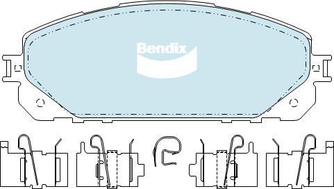 Bendix-AU DB2337-4WD - Kit pastiglie freno, Freno a disco www.autoricambit.com