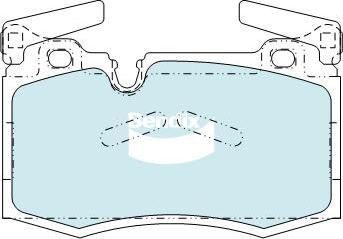 Bendix-AU DB2222 EURO+ - Kit pastiglie freno, Freno a disco www.autoricambit.com