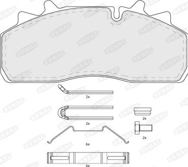 FTE 9500811 - Kit pastiglie freno, Freno a disco www.autoricambit.com