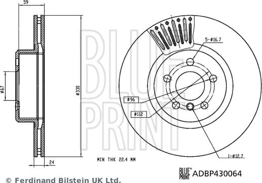 Blue Print ADBP430064 - Discofreno www.autoricambit.com