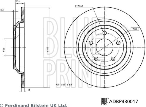 Blue Print ADBP430017 - Discofreno www.autoricambit.com