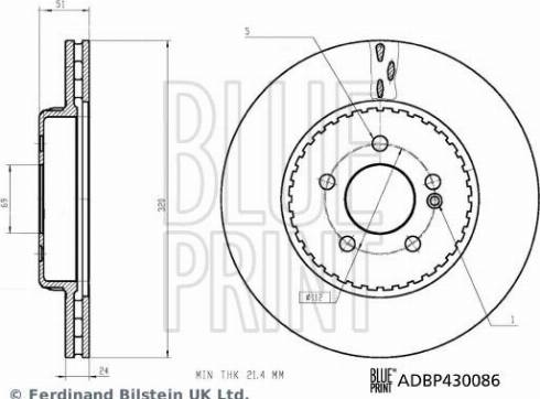 Blue Print ADBP430086 - Discofreno www.autoricambit.com