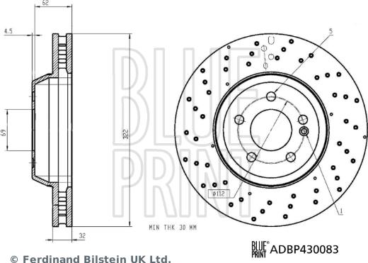 Blue Print ADBP430083 - Discofreno www.autoricambit.com