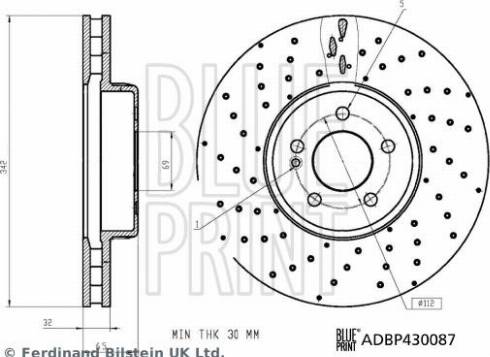 Blue Print ADBP430087 - Discofreno www.autoricambit.com