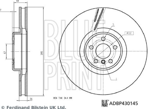 Blue Print ADBP430145 - Discofreno www.autoricambit.com