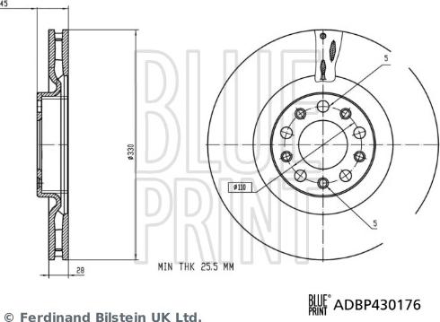 Blue Print ADBP430176 - Discofreno www.autoricambit.com