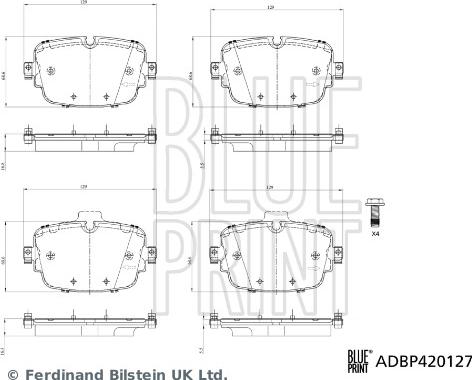 Blue Print ADBP420127 - Kit pastiglie freno, Freno a disco www.autoricambit.com