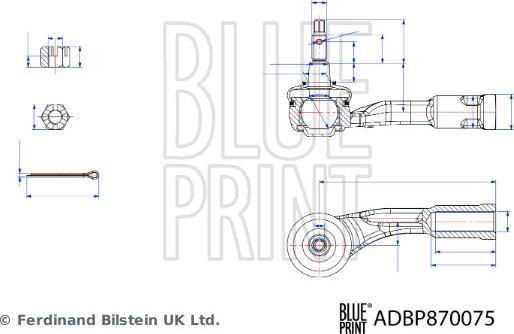 Blue Print ADBP870075 - Testa barra d'accoppiamento www.autoricambit.com