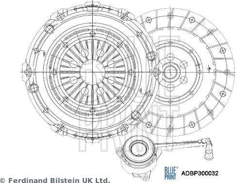 Blue Print ADBP300032 - Kit frizione www.autoricambit.com