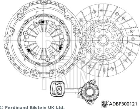 Blue Print ADBP300121 - Kit frizione www.autoricambit.com