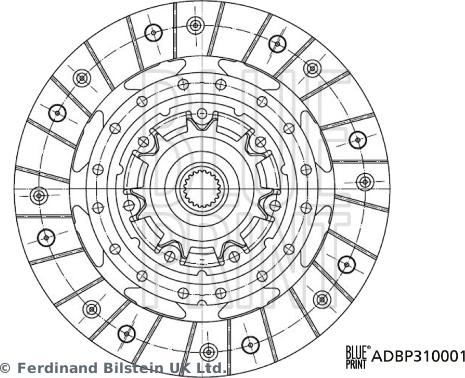 Blue Print ADBP310001 - Disco frizione www.autoricambit.com