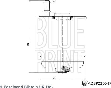 Blue Print ADBP230047 - Filtro carburante www.autoricambit.com