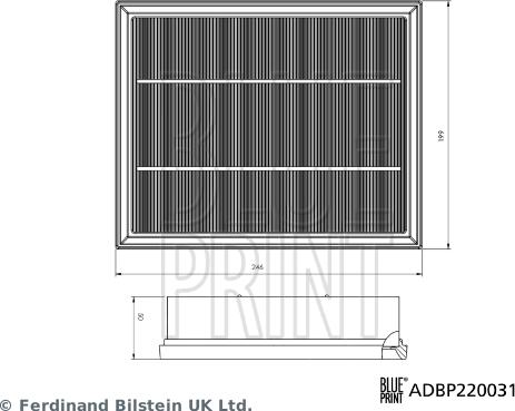 Blue Print ADBP220031 - Filtro aria www.autoricambit.com