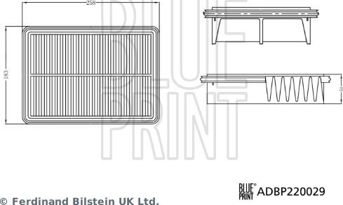 Blue Print ADBP220029 - Filtro aria www.autoricambit.com