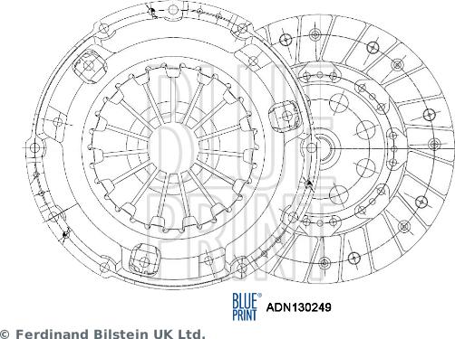 Blue Print ADN130249 - Kit frizione www.autoricambit.com