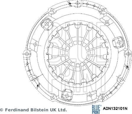 Blue Print ADN132101N - Spingidisco frizione www.autoricambit.com