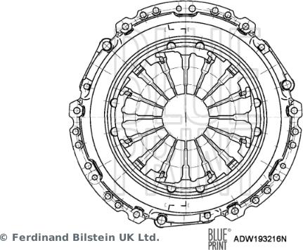 Blue Print ADW193216N - Spingidisco frizione www.autoricambit.com