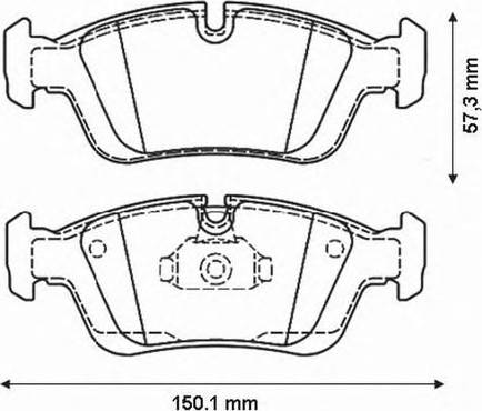 BMW 34111160357 - Kit pastiglie freno, Freno a disco www.autoricambit.com