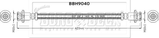 Borg & Beck BBH9040 - Flessibile del freno www.autoricambit.com