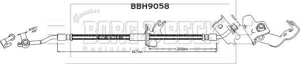 Borg & Beck BBH9058 - Flessibile del freno www.autoricambit.com