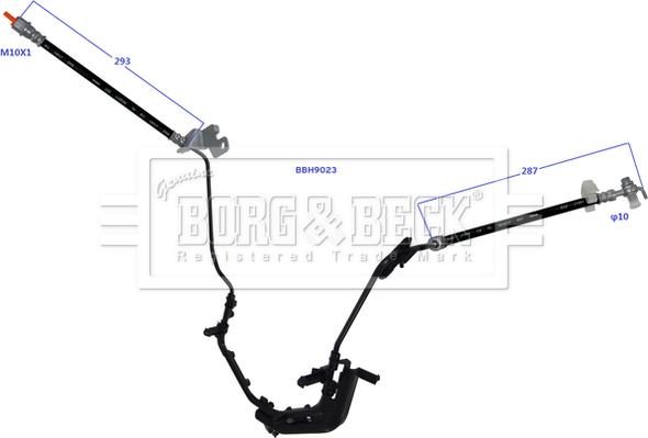 Borg & Beck BBH9023 - Flessibile del freno www.autoricambit.com