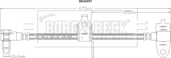 Borg & Beck BBH6997 - Flessibile del freno www.autoricambit.com