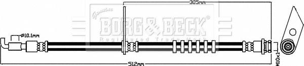 Borg & Beck BBH8468 - Flessibile del freno www.autoricambit.com