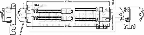 Borg & Beck BBH8510 - Flessibile del freno www.autoricambit.com