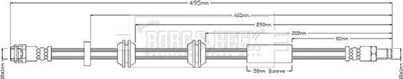 Borg & Beck BBH8681 - Flessibile del freno www.autoricambit.com