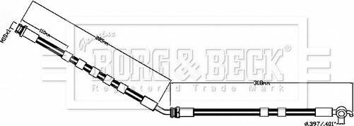 Borg & Beck BBH8855 - Flessibile del freno www.autoricambit.com