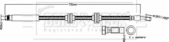 Borg & Beck BBH8863 - Flessibile del freno www.autoricambit.com