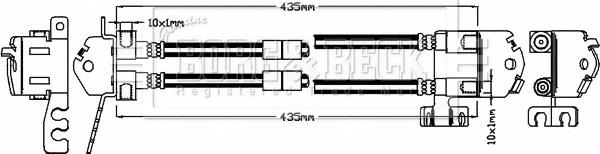 Borg & Beck BBH8304 - Flessibile del freno www.autoricambit.com