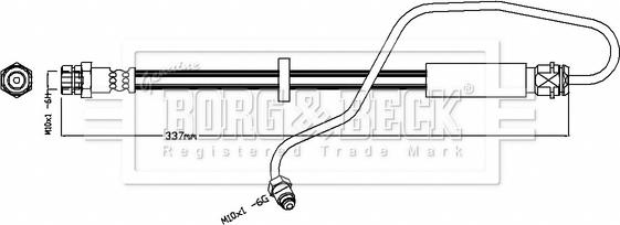 Borg & Beck BBH8717 - Flessibile del freno www.autoricambit.com