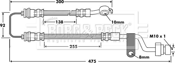 Borg & Beck BBH7467 - Flessibile del freno www.autoricambit.com