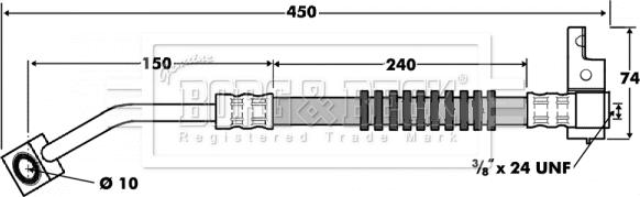 Borg & Beck BBH7415 - Flessibile del freno www.autoricambit.com