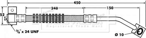 Borg & Beck BBH7411 - Flessibile del freno www.autoricambit.com