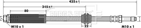 Borg & Beck BBH7430 - Flessibile del freno www.autoricambit.com