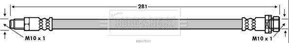 Borg & Beck BBH7593 - Flessibile del freno www.autoricambit.com