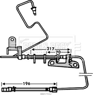 Borg & Beck BBH7552 - Flessibile del freno www.autoricambit.com